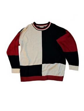 Sunbelt Colorblock Knit Pullover Sweater One Size